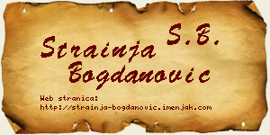 Strainja Bogdanović vizit kartica